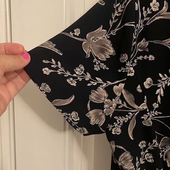 Norton‎ McNaughton Woman’s S  Shift Dress Multicolor Black Floral Maxi belted - Picture 12 of 13